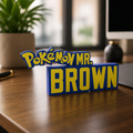 Personalized POKEMON Desk Name Plate