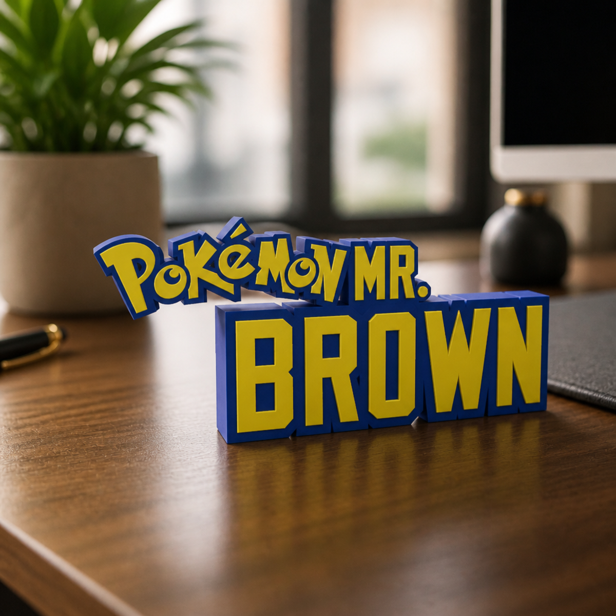 Personalized POKEMON Desk Name Plate