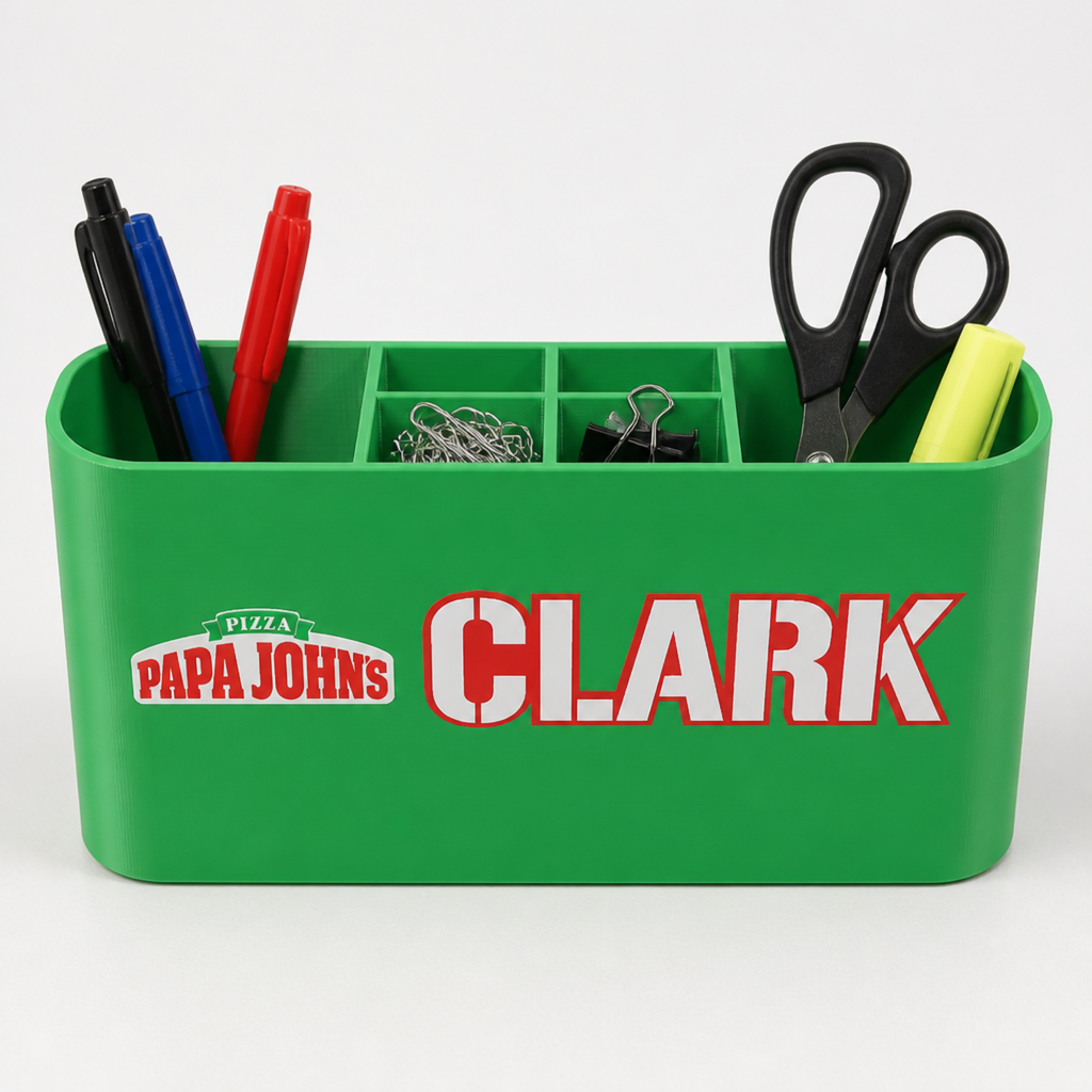 Personalized Papa John’s Desk Organizer