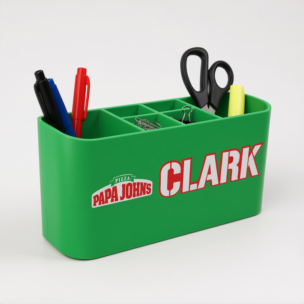 Personalized Papa John’s Desk Organizer