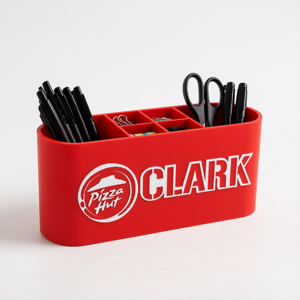 Personalized Pizza Hut Desk Organizer