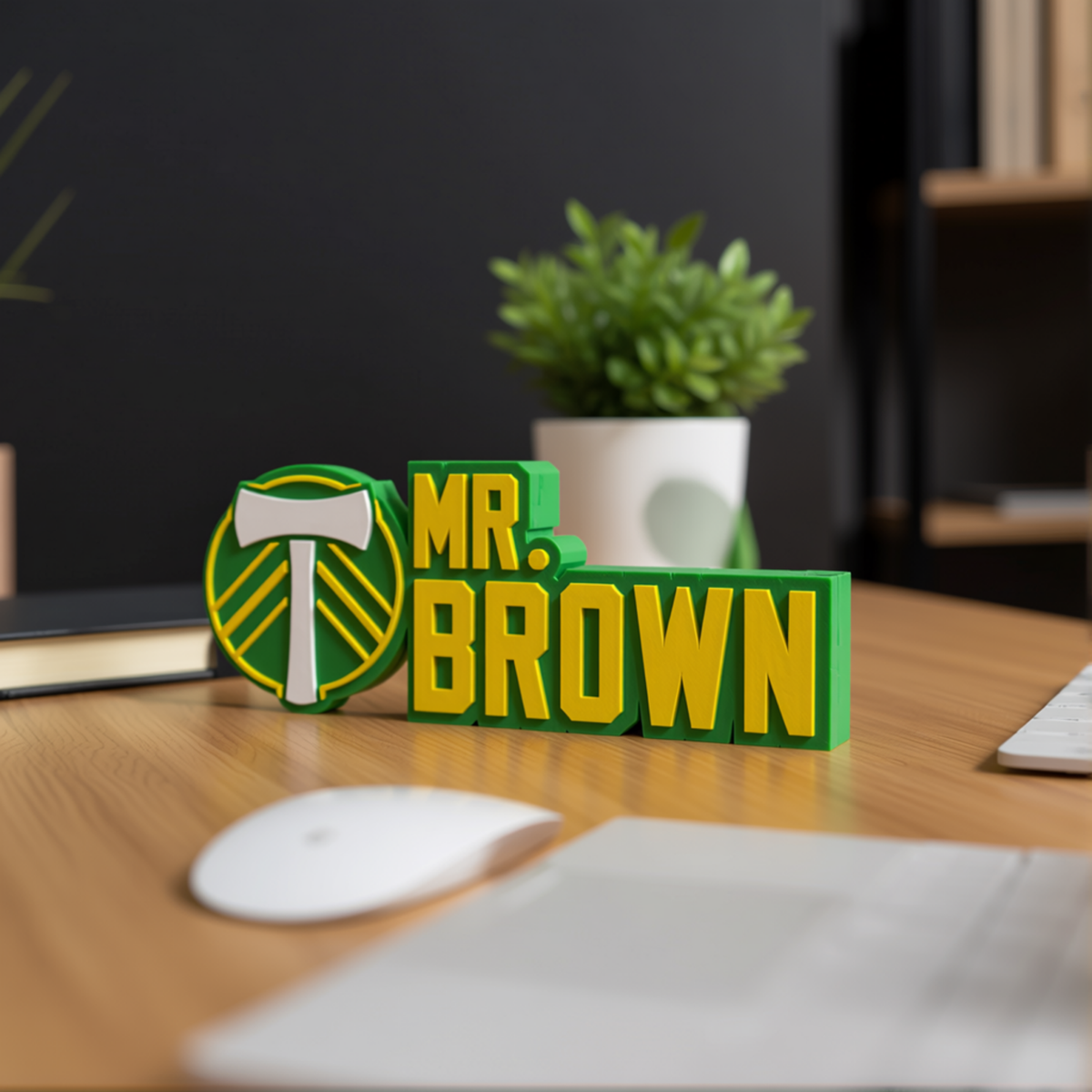 Personalized Portland Timbers Soccer Desk Name Plate