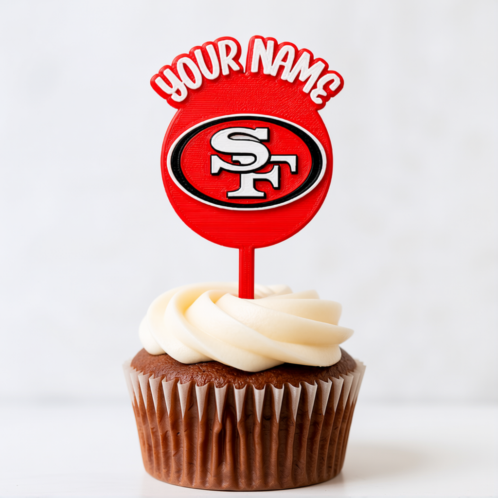 San Francisco 49ers Cupcake Topper