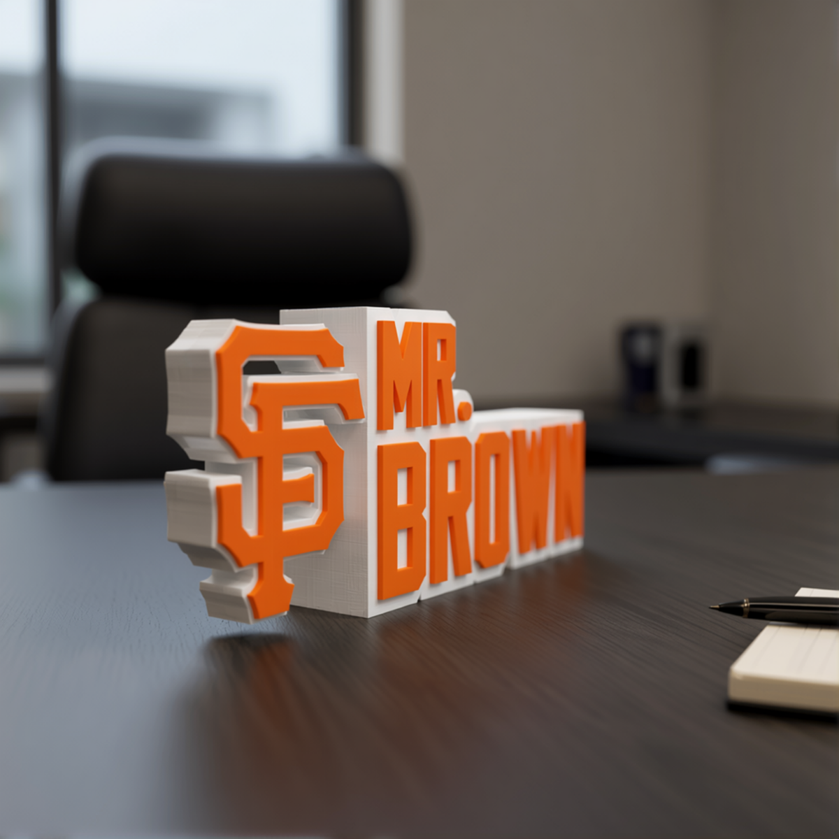 Personalized San Francisco Giants Baseball Desk Name Plate