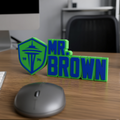 Personalized Seattle Sounders Soccer Desk Name Plate
