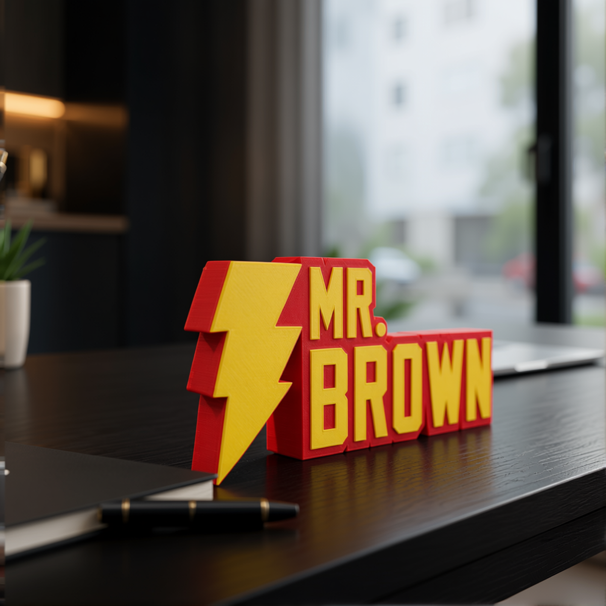 Personalized Shazam Desk Name Plate