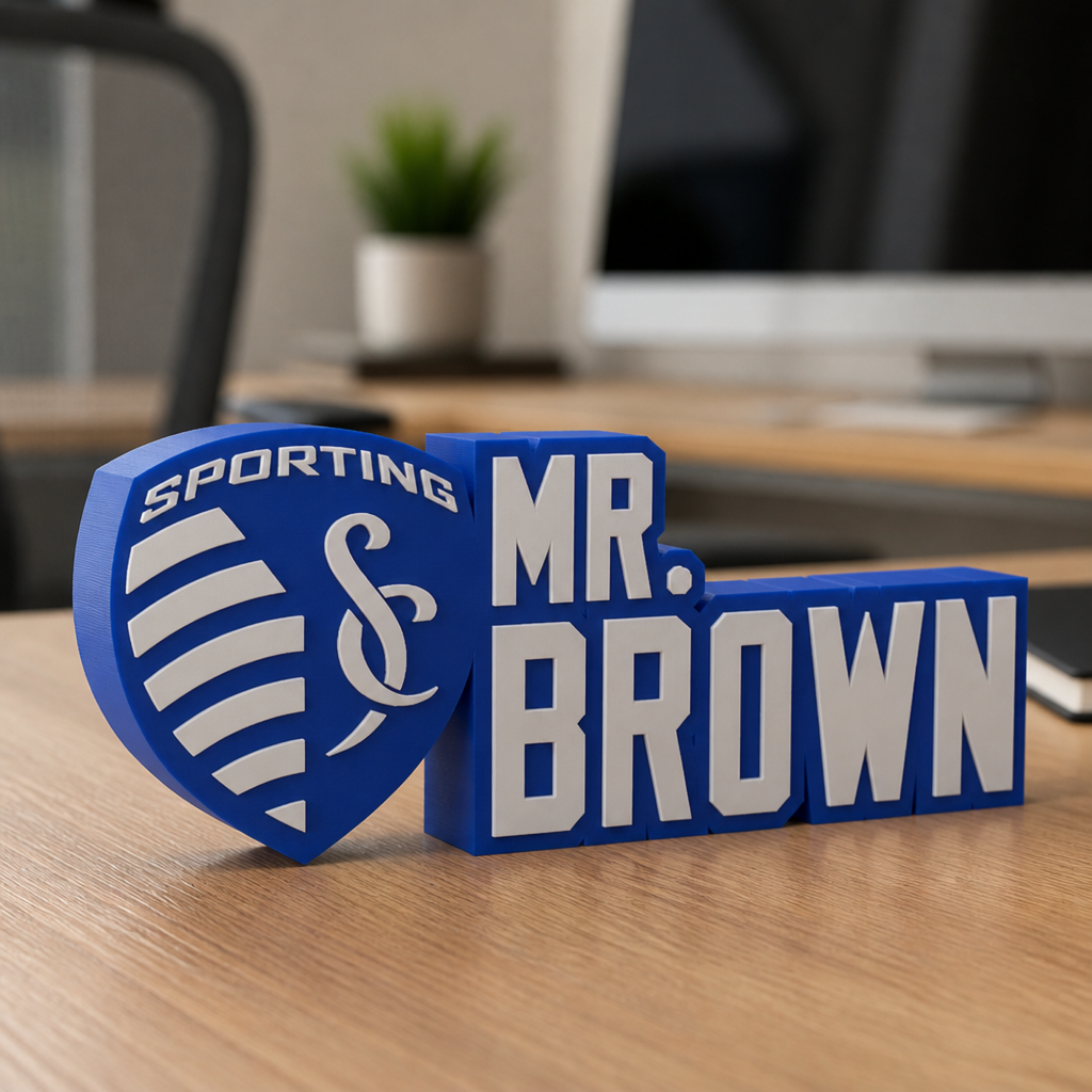 Personalized Sporting Kansas City Soccer Desk Name Plate