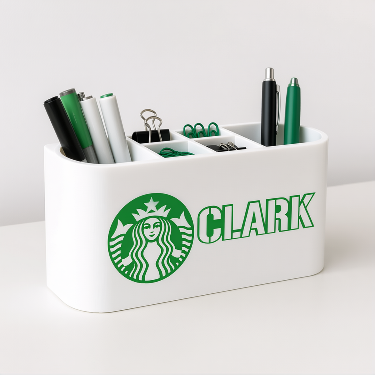 Personalized Starbucks Desk Organizer
