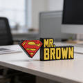 Personalized Superman Desk Name Plate
