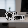 Personalized Thor Desk Name Plate