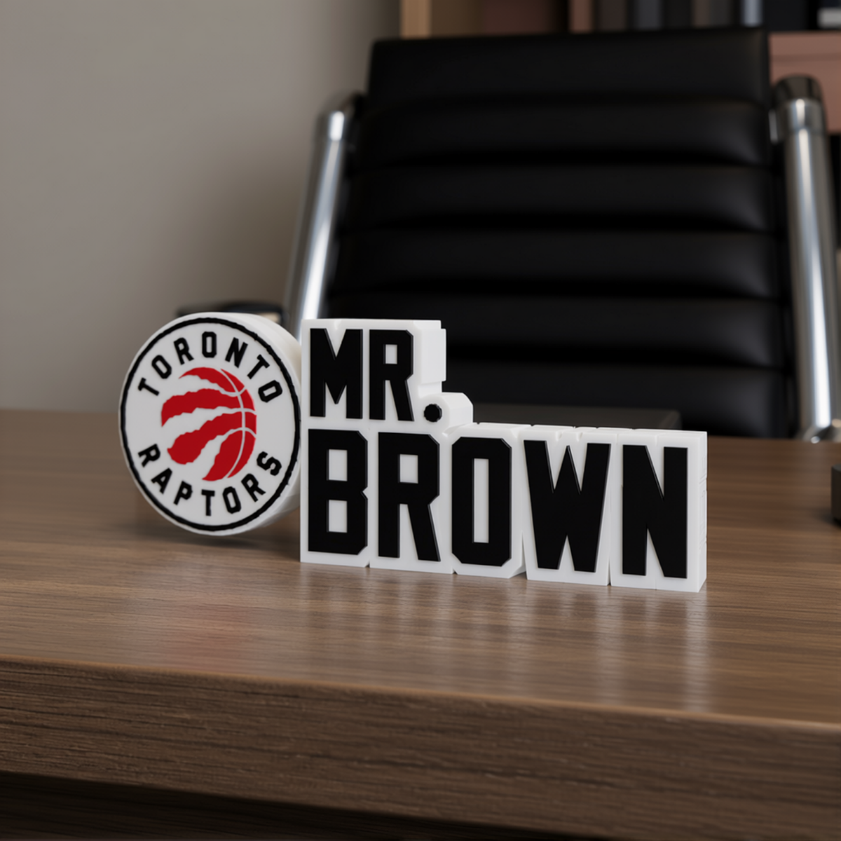 Personalized Toronto Raptors Basketball Desk Name Plate