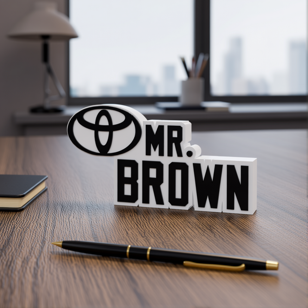 Personalized Toyota Desk Name Plate