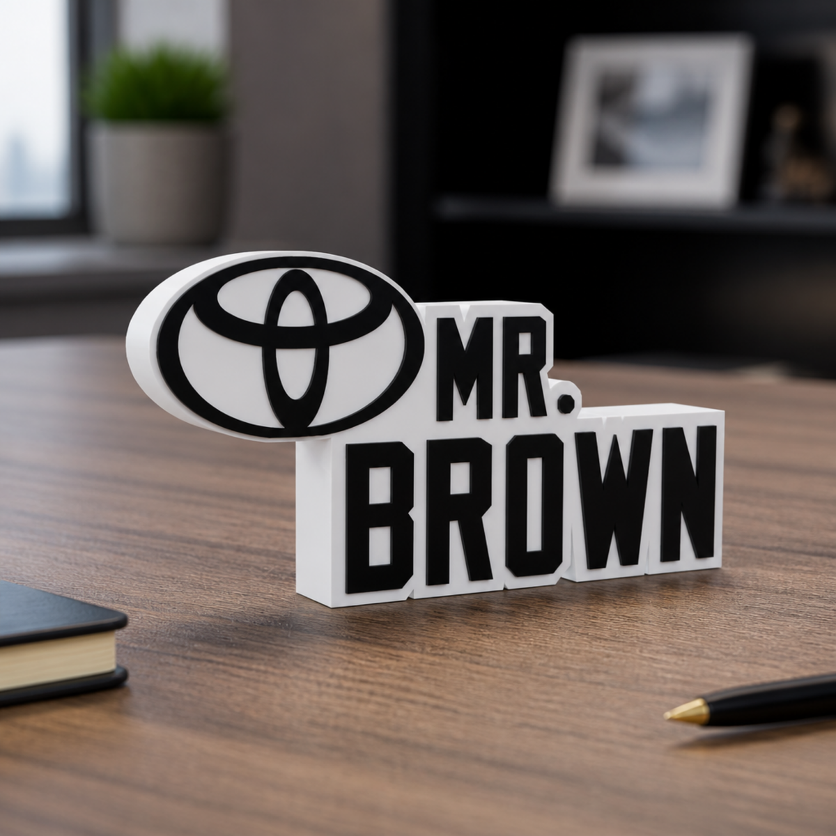 Personalized Toyota Desk Name Plate