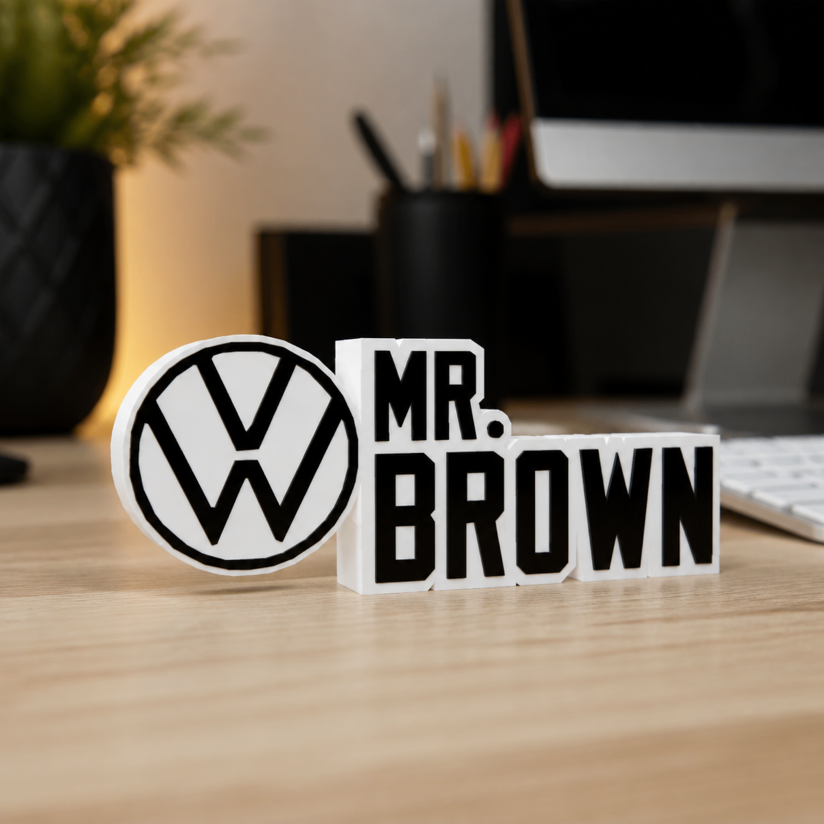Personalized Volkswagen Desk Name Plate