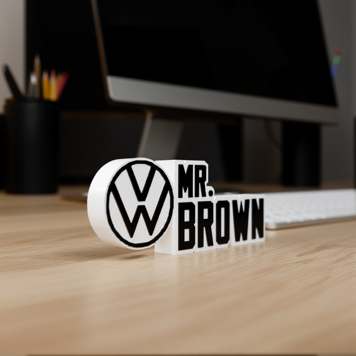Personalized Volkswagen Desk Name Plate