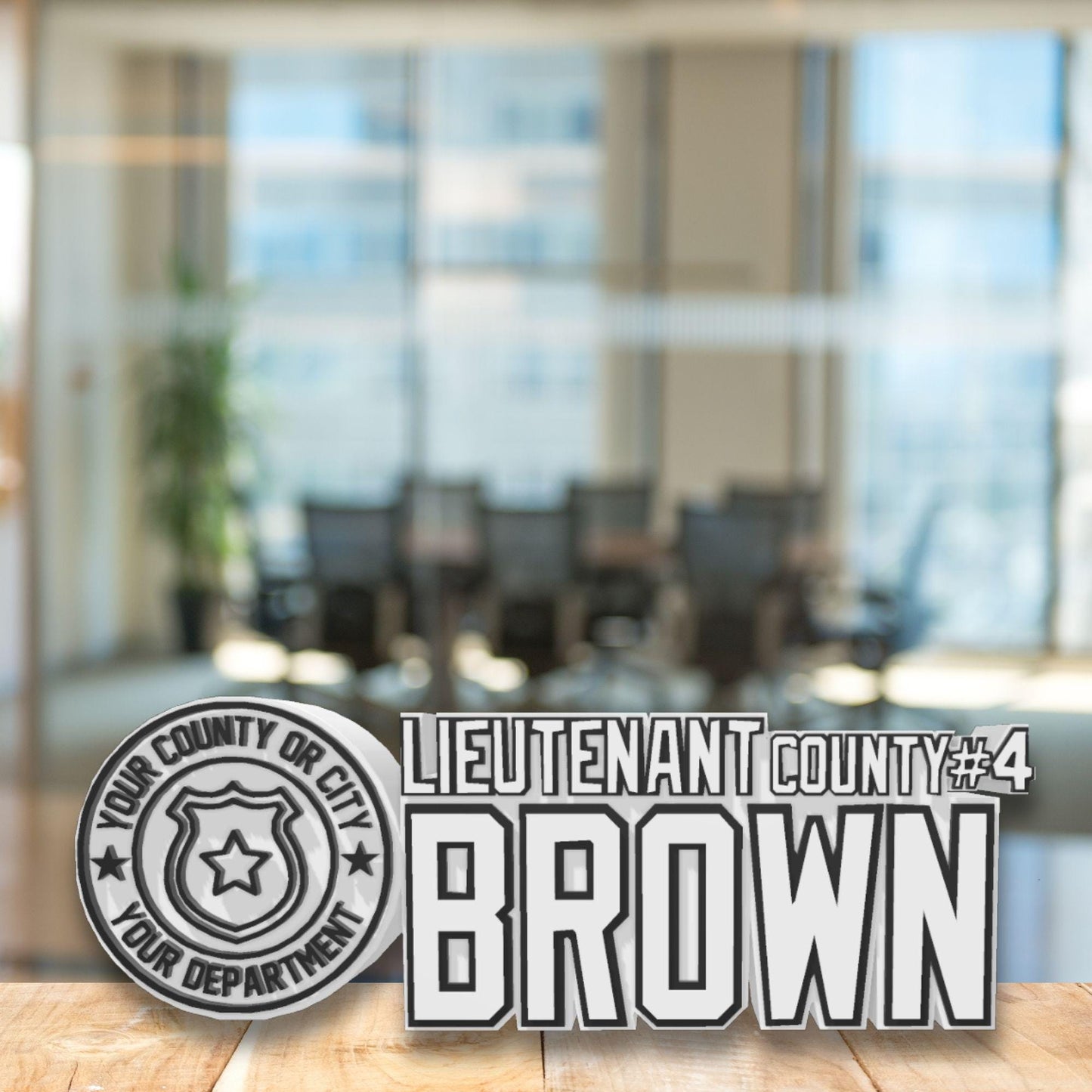 Personalized Lieutenant Desk Name Plate,  Fire Department Appreciation Gift, Police Academy Graduation