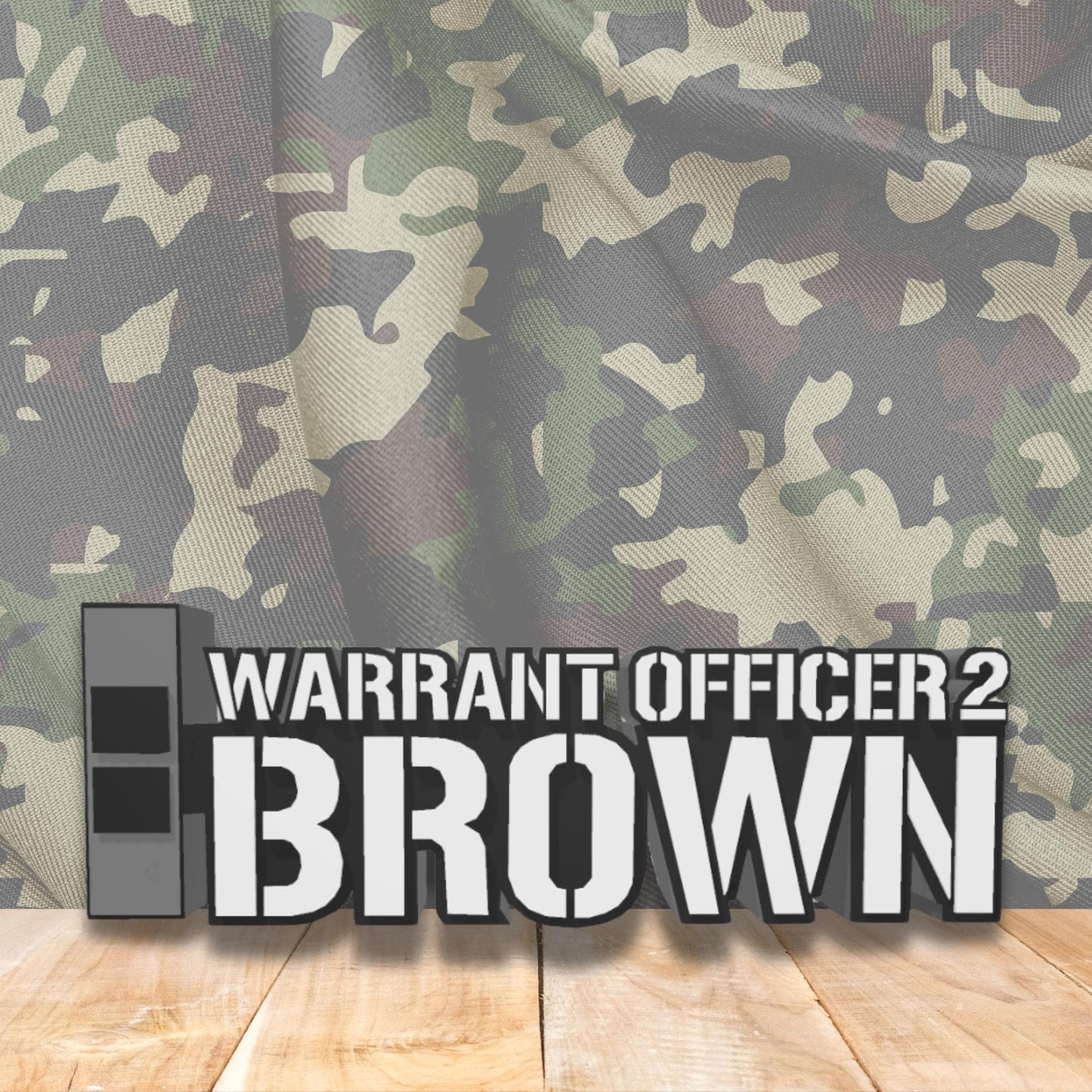 ARMY Warrant Officer 2 Desk Name Plate, CW2 Desk Plaque