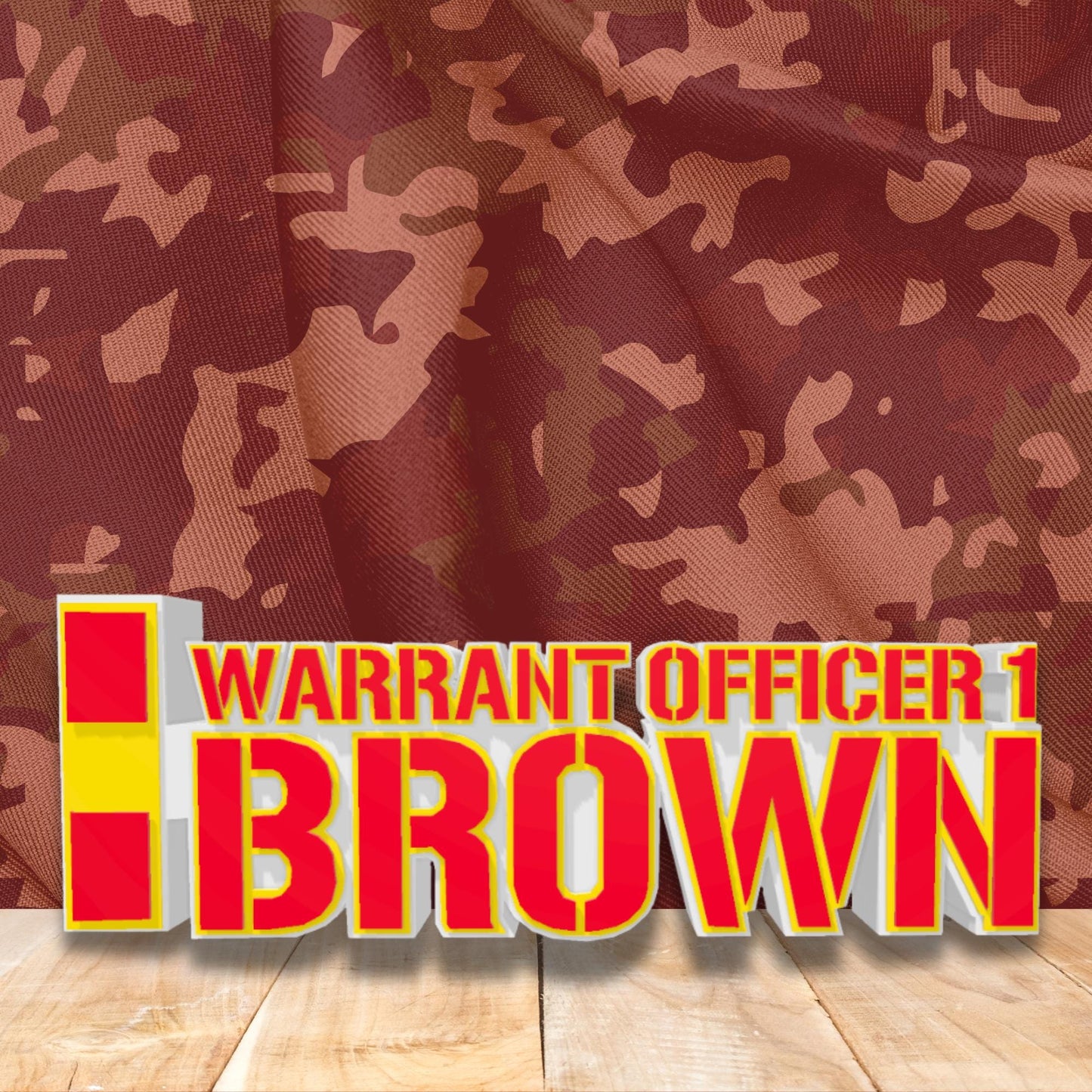 Personalized Chief Warrant Officer 1 Desk Name Plate, CWO1 Desk Plaque, USMC Promotion Gift