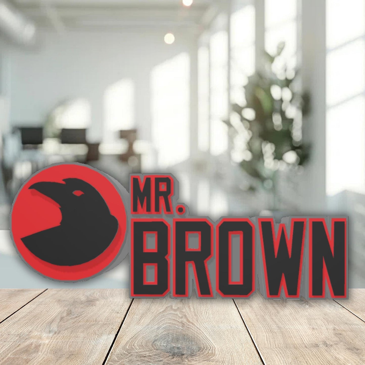 Raven Darkholme Desk Name Plate, Custom Teacher Gift, CEO Name Plaque