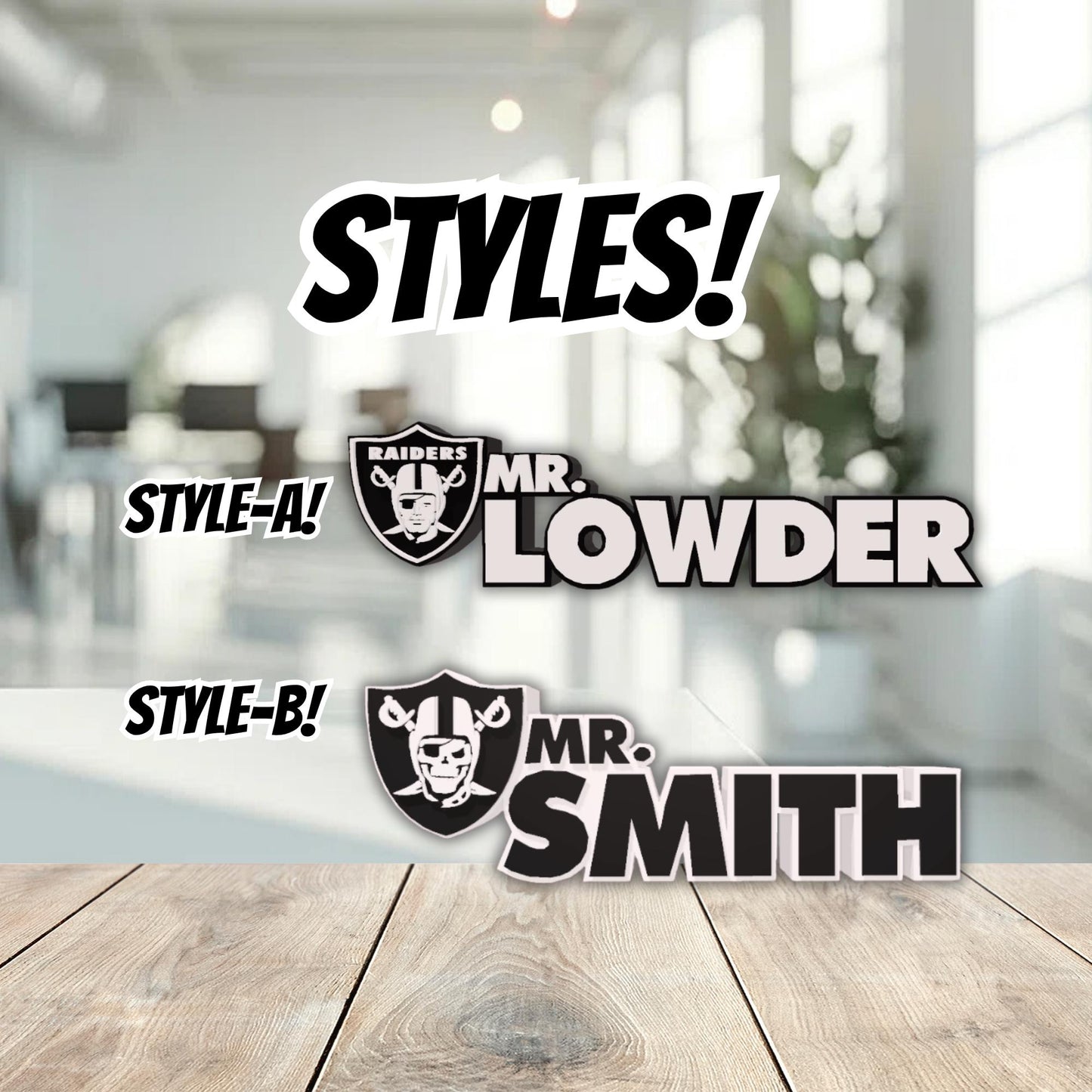 Personalized Las Vegas Raides Desk Name Plate, Teacher Name Plaque, Boss Lady Gift