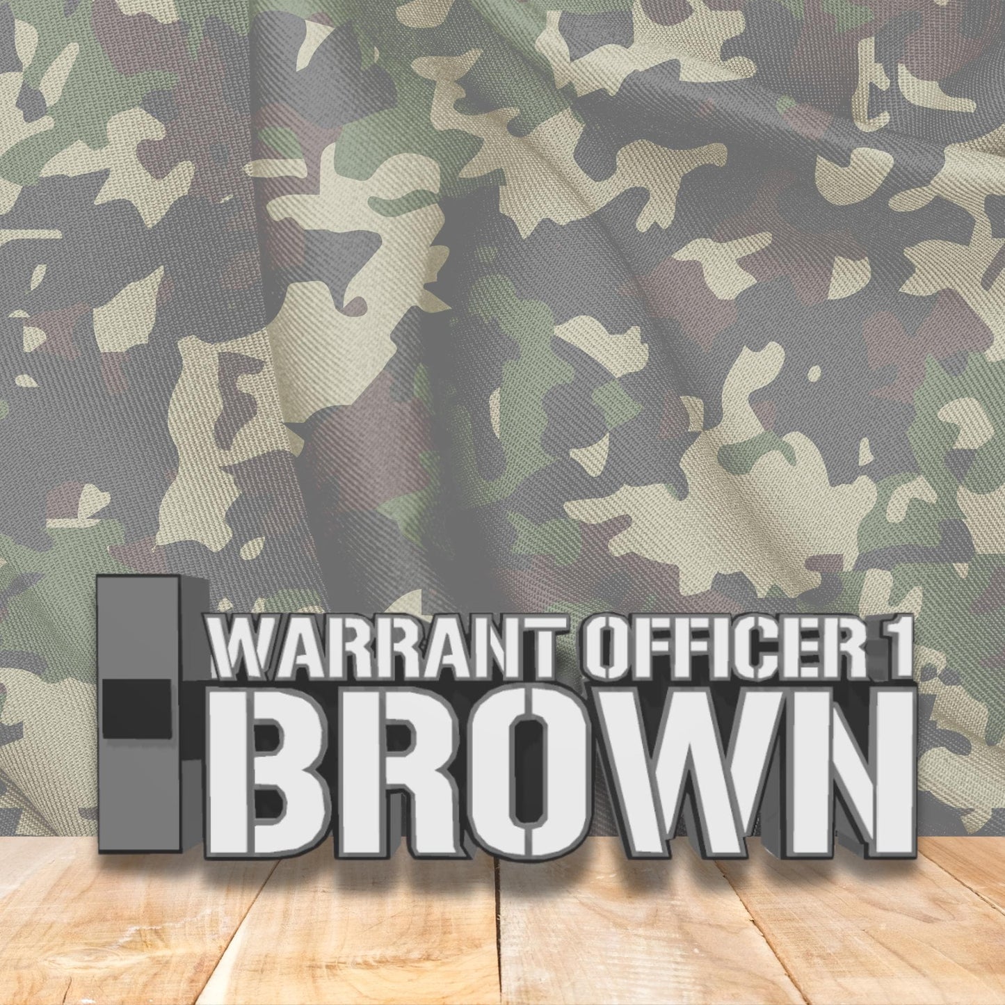 ARMY Warrant Officer 1 Desk Name Plate, WO1 Desk Plaque