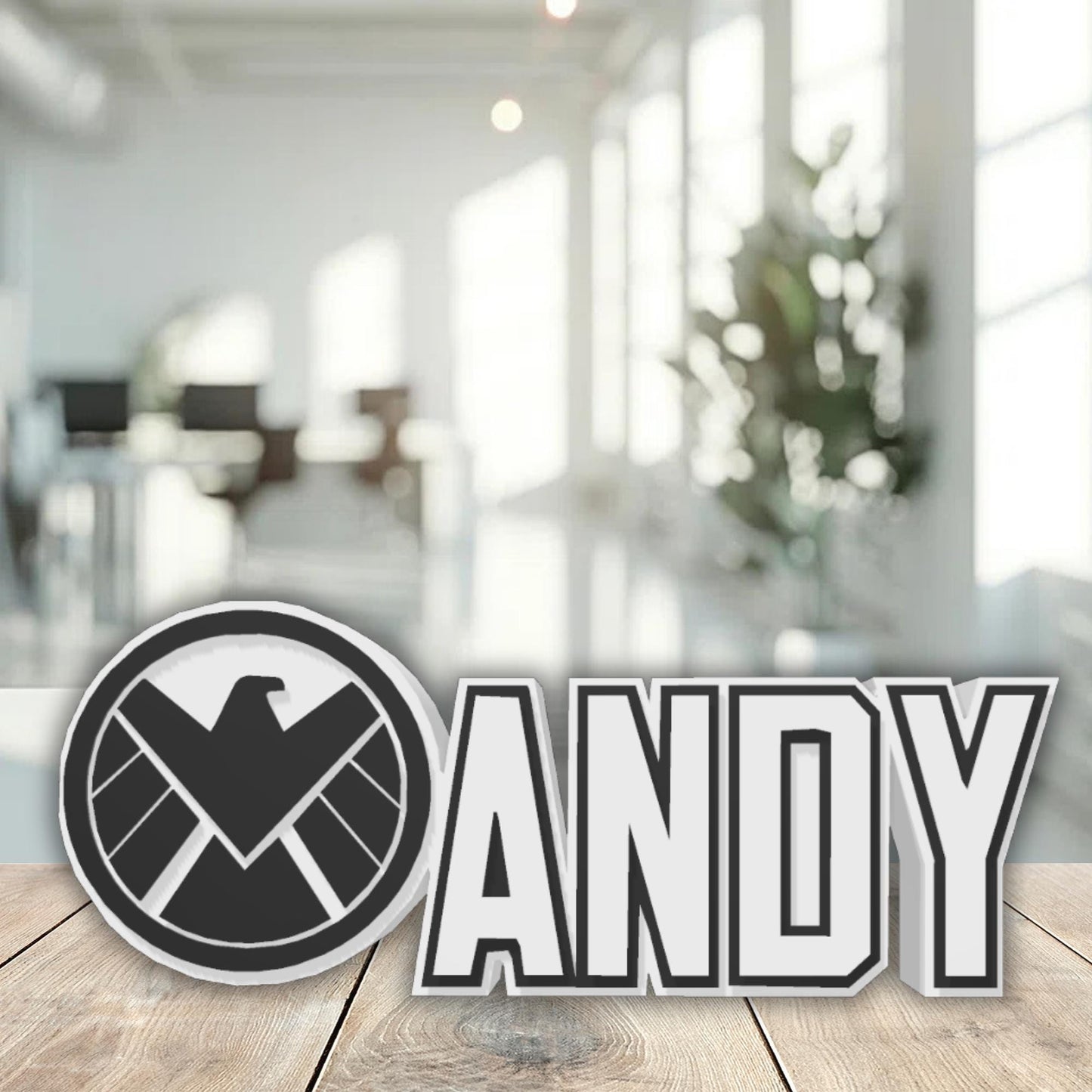 Nick Fury (Shield) Desk Name Plate, Teacher Nameplate, Custom Teacher Sign