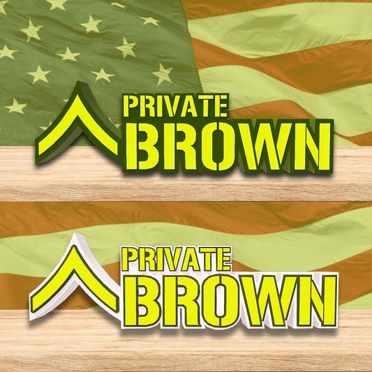 Personalized Army Private Rank Plaque, US Army Promotion Gift, PV2 Desk Name Plate