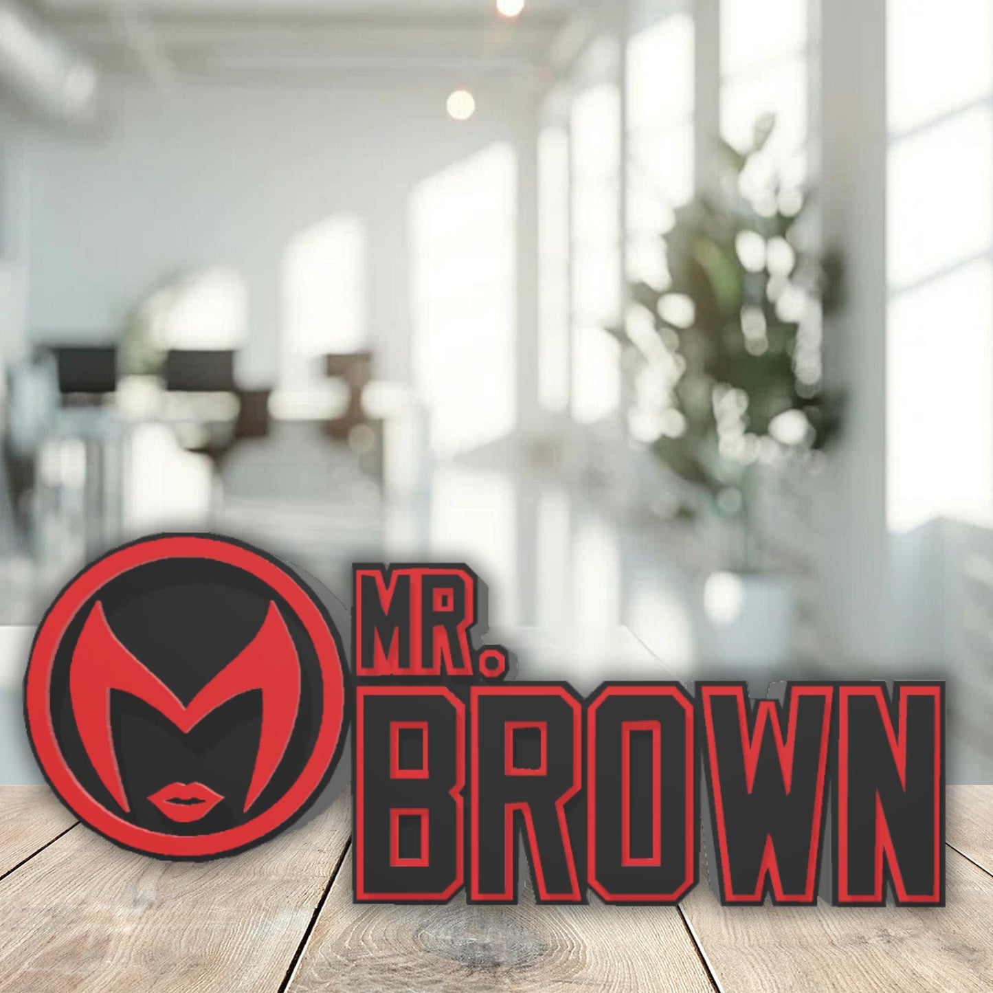 Scarlet Witch Desk Name Plate, Gifts For Teacher, Custom Desk Sign