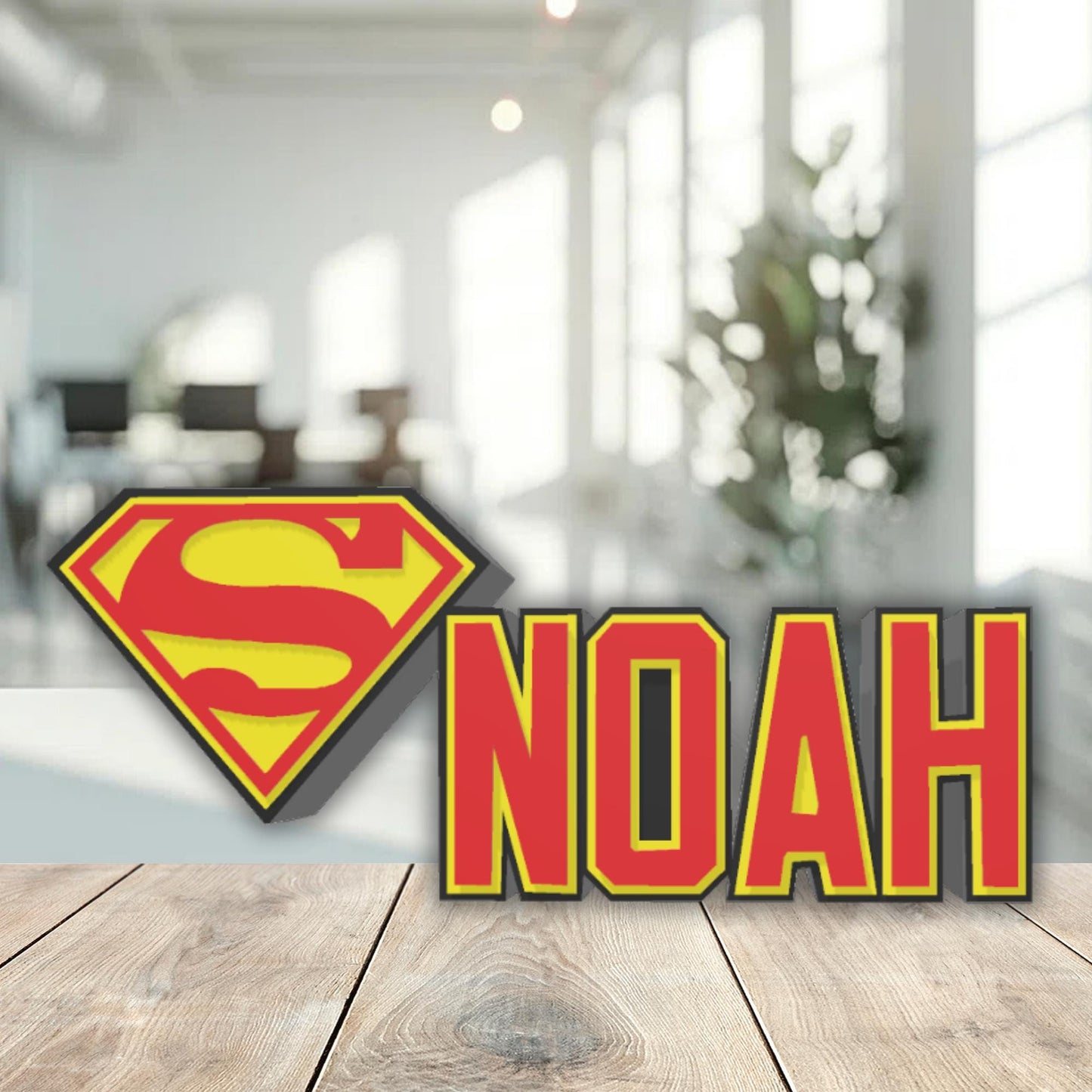 Superman Desk Name Plate, Gifts For Teacher, Name Plaque for Boss