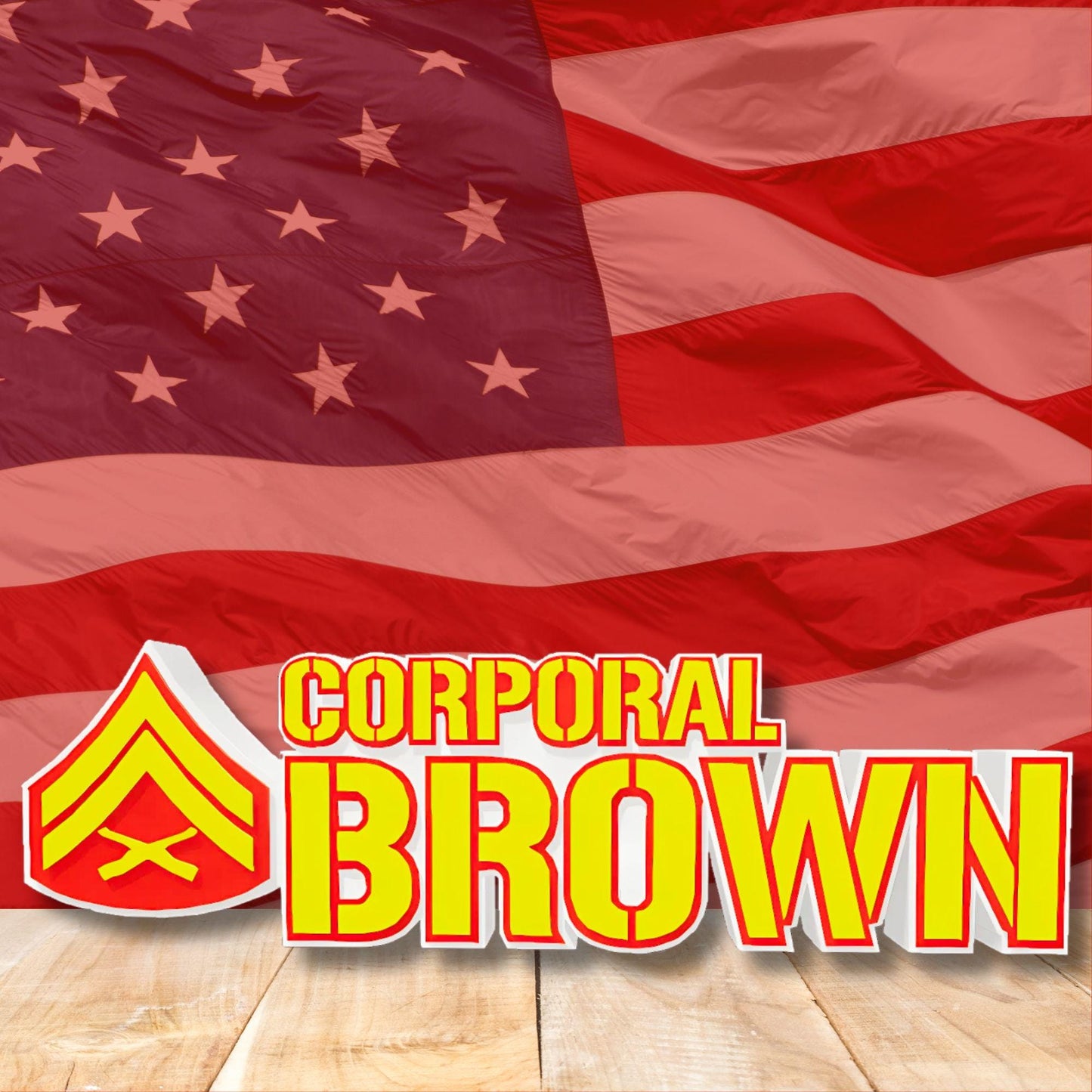 Personalized Corporal Rank Plaque, Marine Corps Promotion Gift, Cpl Desk Name Plate