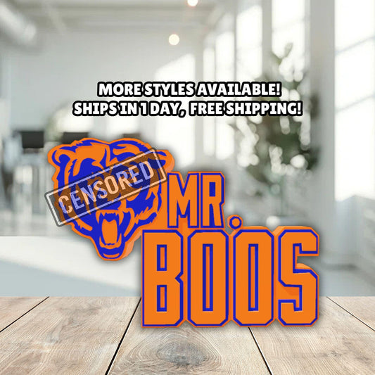 Personalized Chicago Bears Desk Name Plate, Desktop Name Stand, Teacher Classroom Plaque