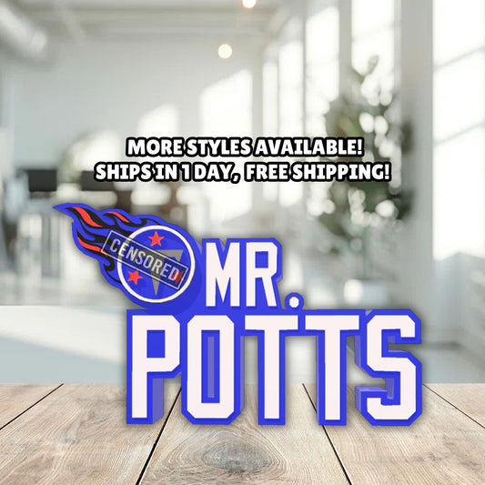 Personalized Tennessee Titans Desk Name Plate, Name Plaque, Teacher Gift