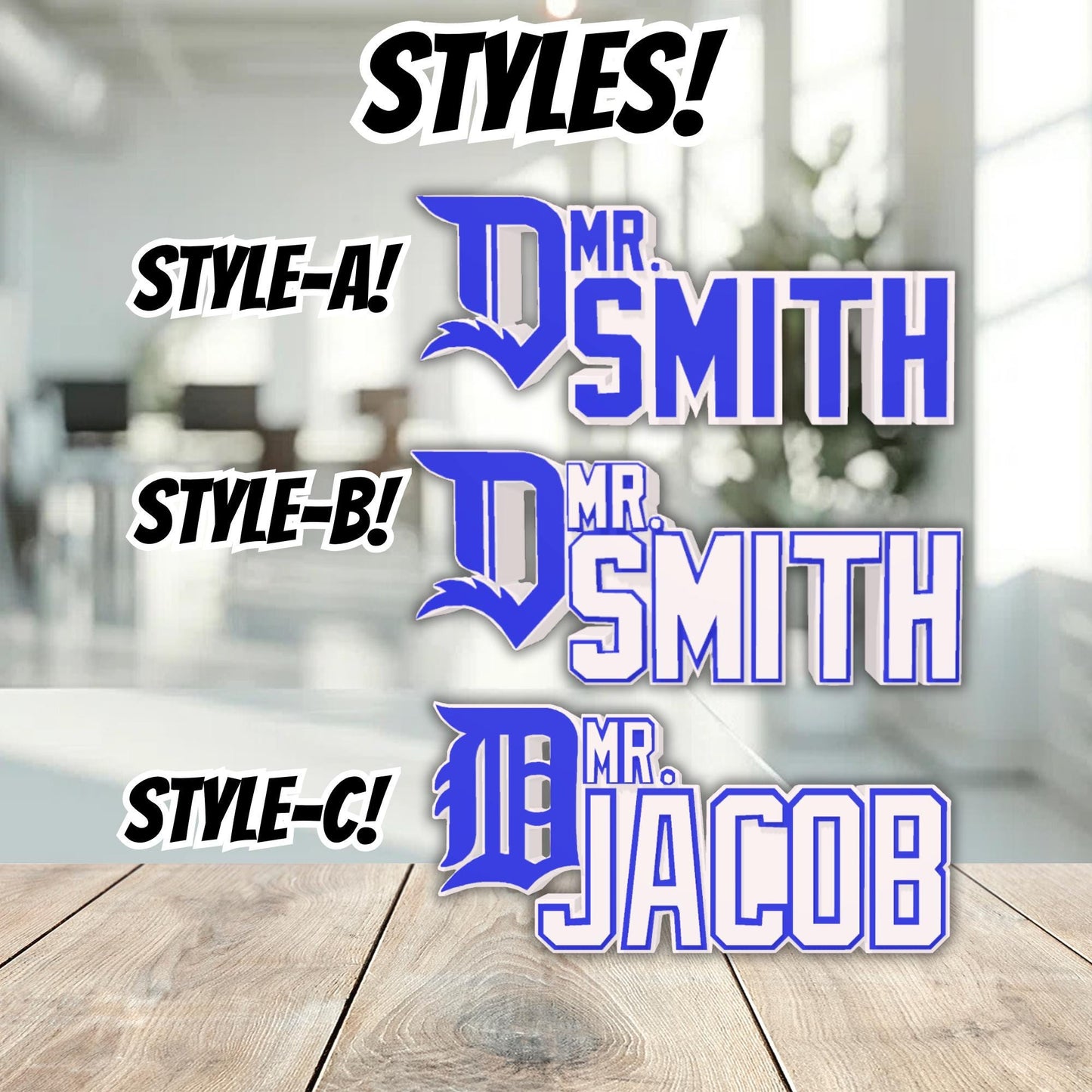 Personalized Detroit Tigers Desk Name Plate, Teacher Name Plaque, Gift for boss