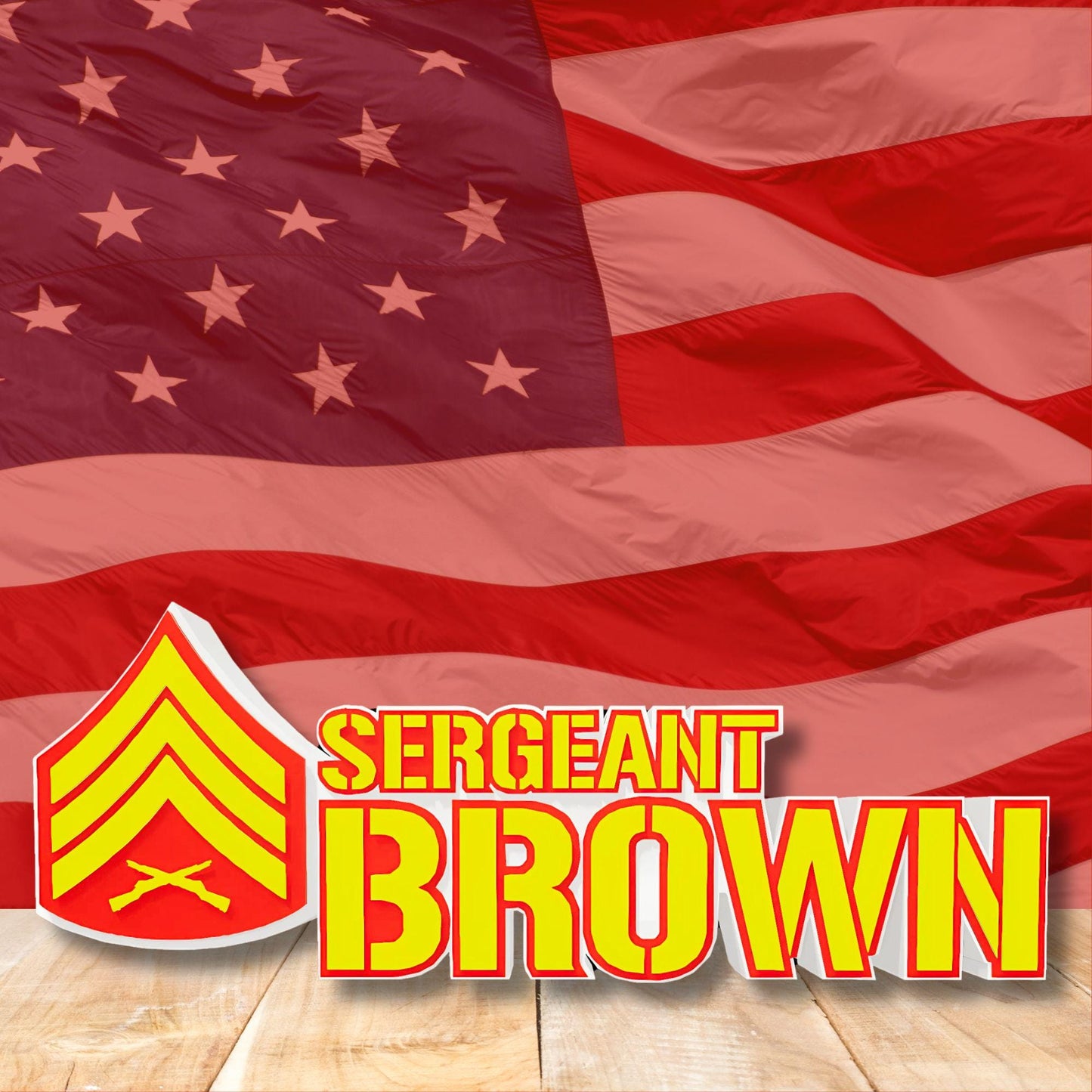 Personalized USMC Sergeant Rank Plaque, Marine Corps Promotion Gift, Sgt Desk Name Plate