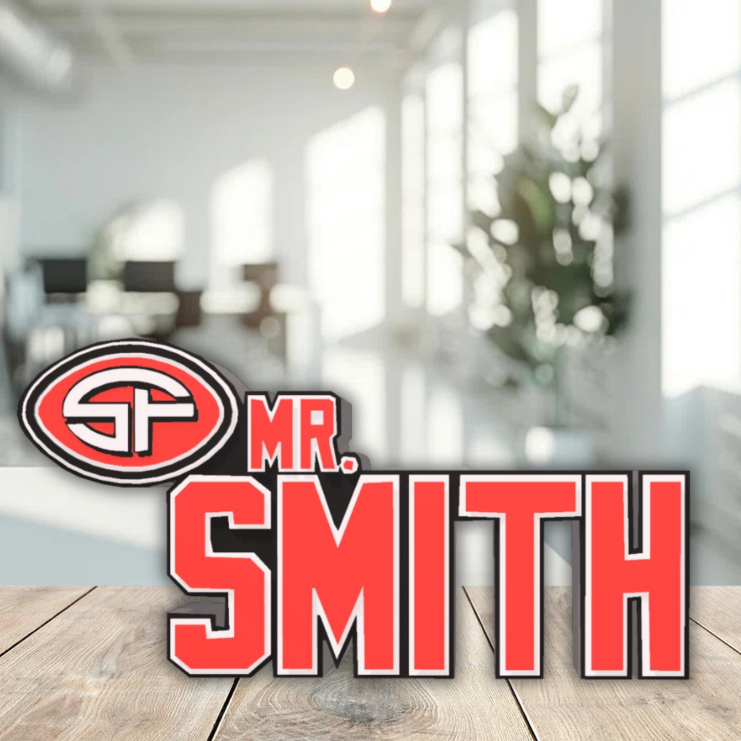 Personalized San Francisco 49ers Desk Name Plate, Name Plaque, Gift for Teacher