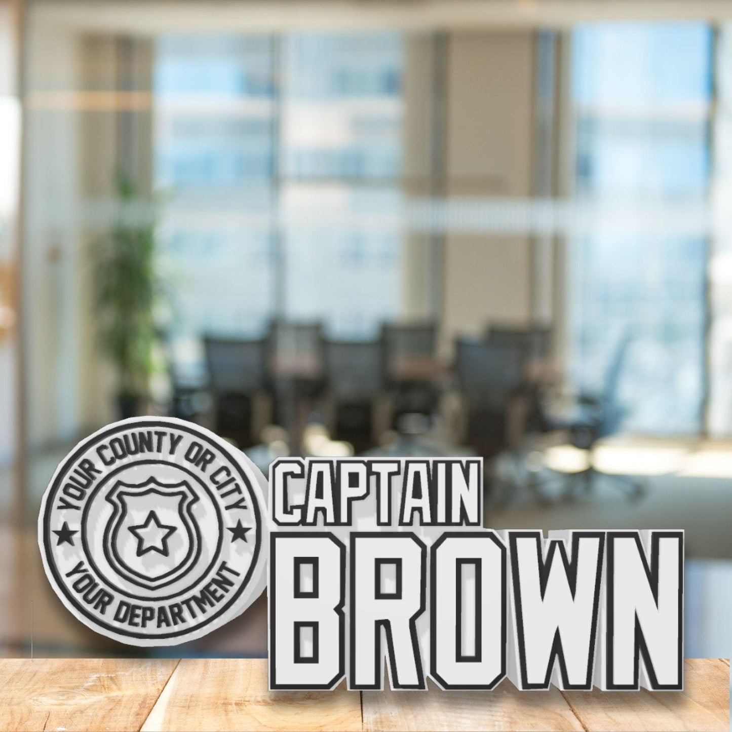 Personalized Police Officer Desk Name Plate: Custom Law Enforcement Gift