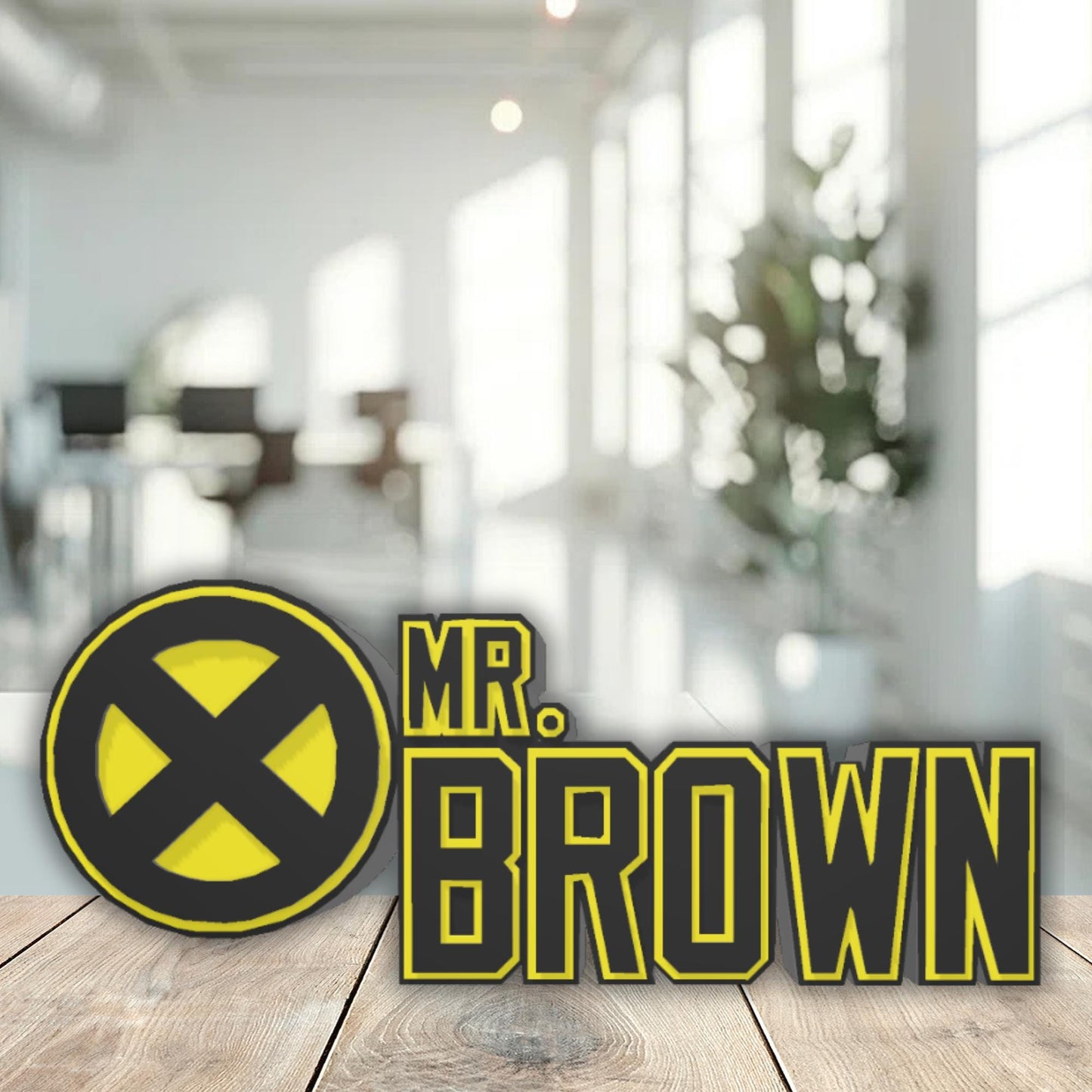 Professor X Desk Name Plate, Gifts For Teacher, Personalized Plaque