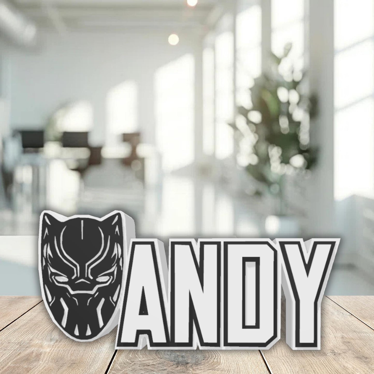 Black Panther Desk Name Plate, Wakanda Forever Desk Plaque, Teacher Nameplate