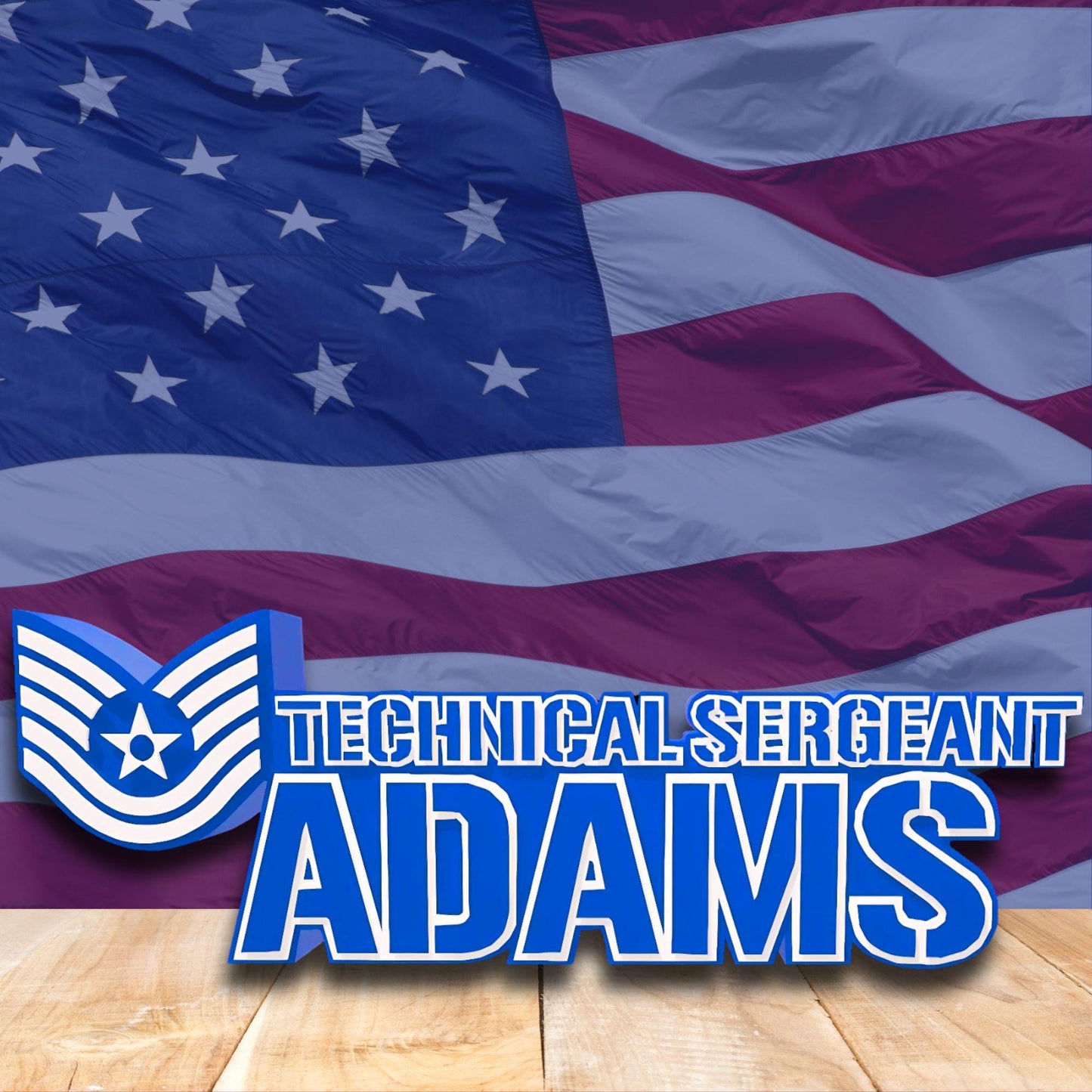 Personalized TSgt Desk Name Plate, Technical Sergeant Rank Plaque, USAF Girlfriend, Air Force Memorabilia