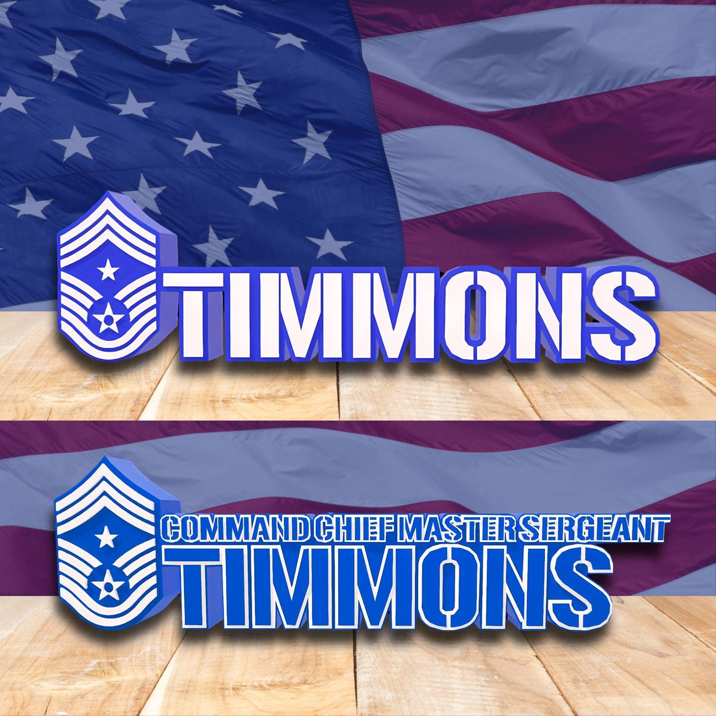 Personalized Command Chief Master Sergeant Plaque, CMSgt Desk Name Plate, Air Force Retirement Gift