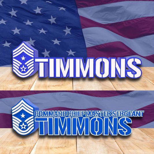 Personalized Command Chief Master Sergeant Plaque, CMSgt Desk Name Plate, Air Force Retirement Gift