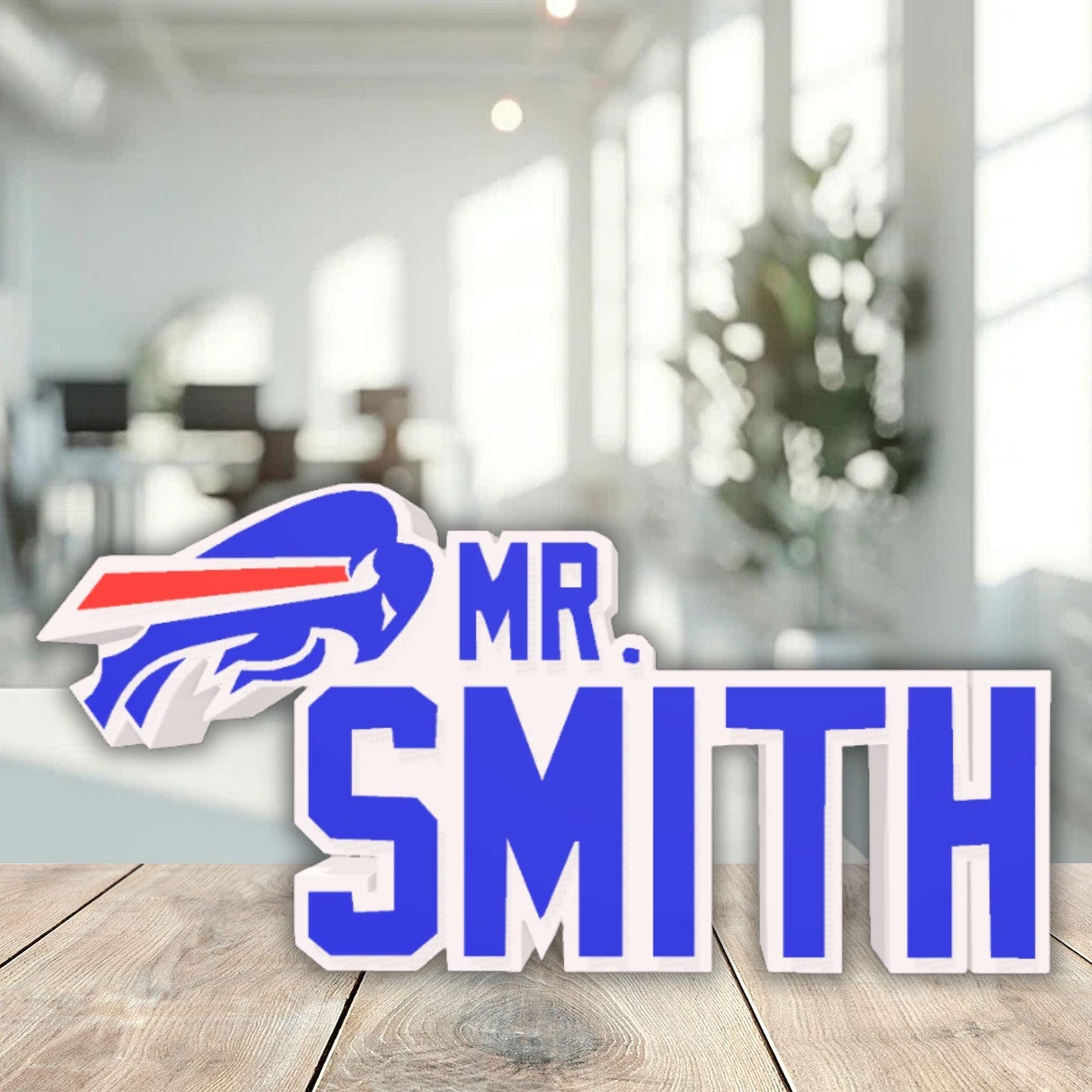 Personalized Buffalo Bills Desk Name Plate