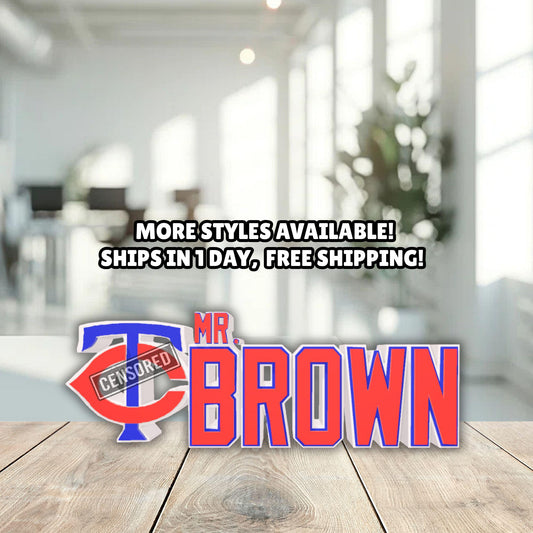 Personalized Minnesota Twins Desk Name Plate, Name Plaque, Coworker Gift