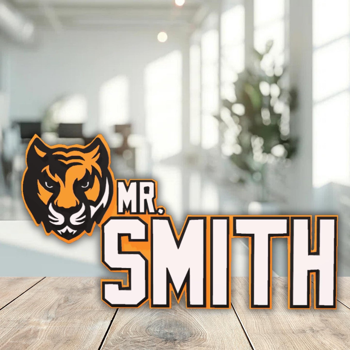 Personalized Cincinnati Bengals Desk Name Plate, Desk Plaque, Teacher Appreciation Gift