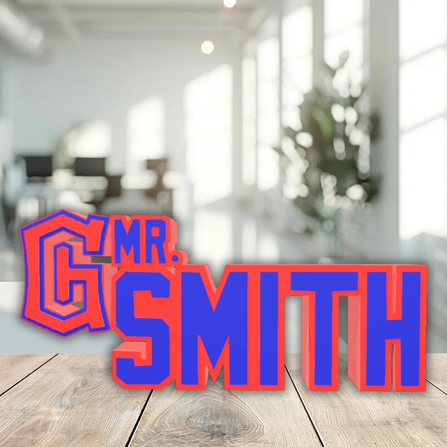 Personalized Cleveland Guardians Desk Name Plate, Name Plaque, Teacher gift