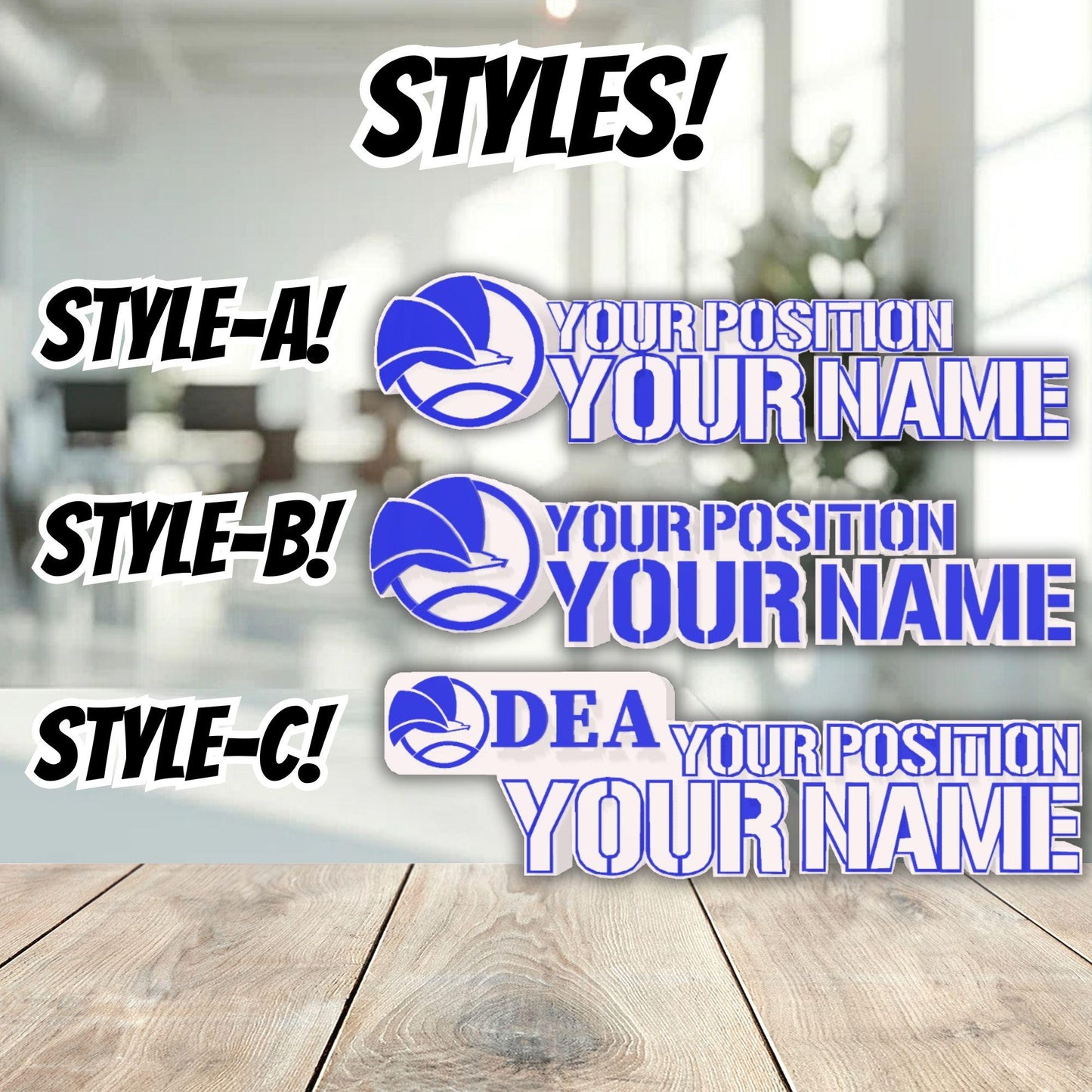 Personalized DEA Desk Name Plate, Drug Enforcement Administration Name Plaque, Gift for Boss