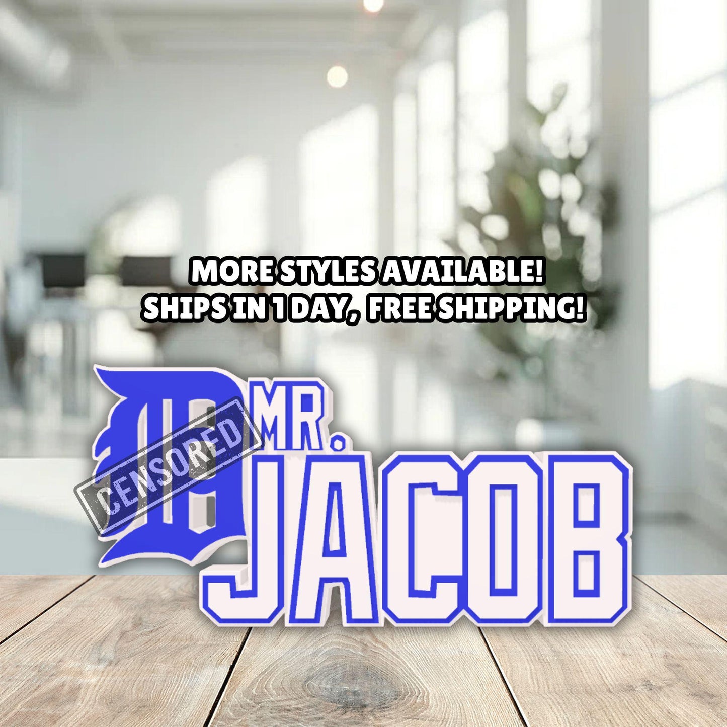 Personalized Detroit Tigers Desk Name Plate, Teacher Name Plaque, Gift for boss