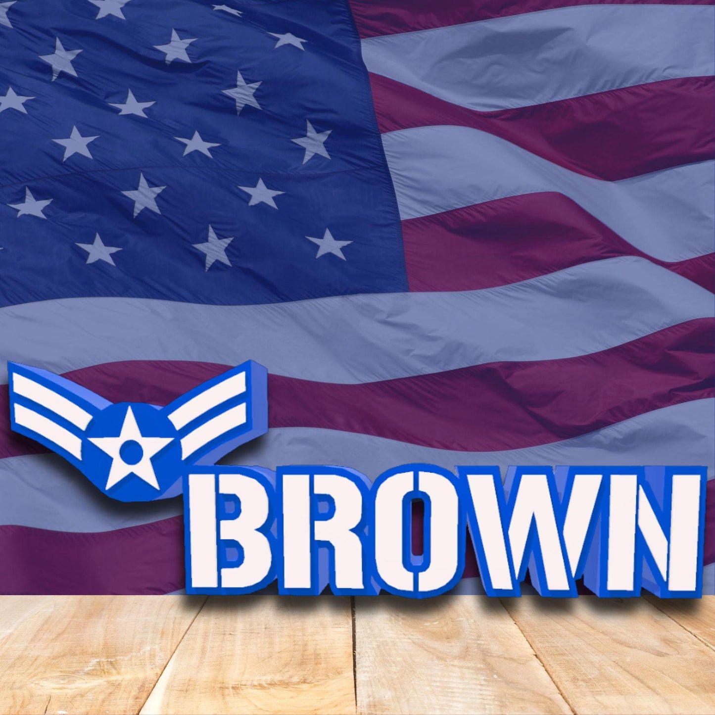 Personalized Airman First Class Rank Plaque, Military Desk Name Plate, A1C Gift