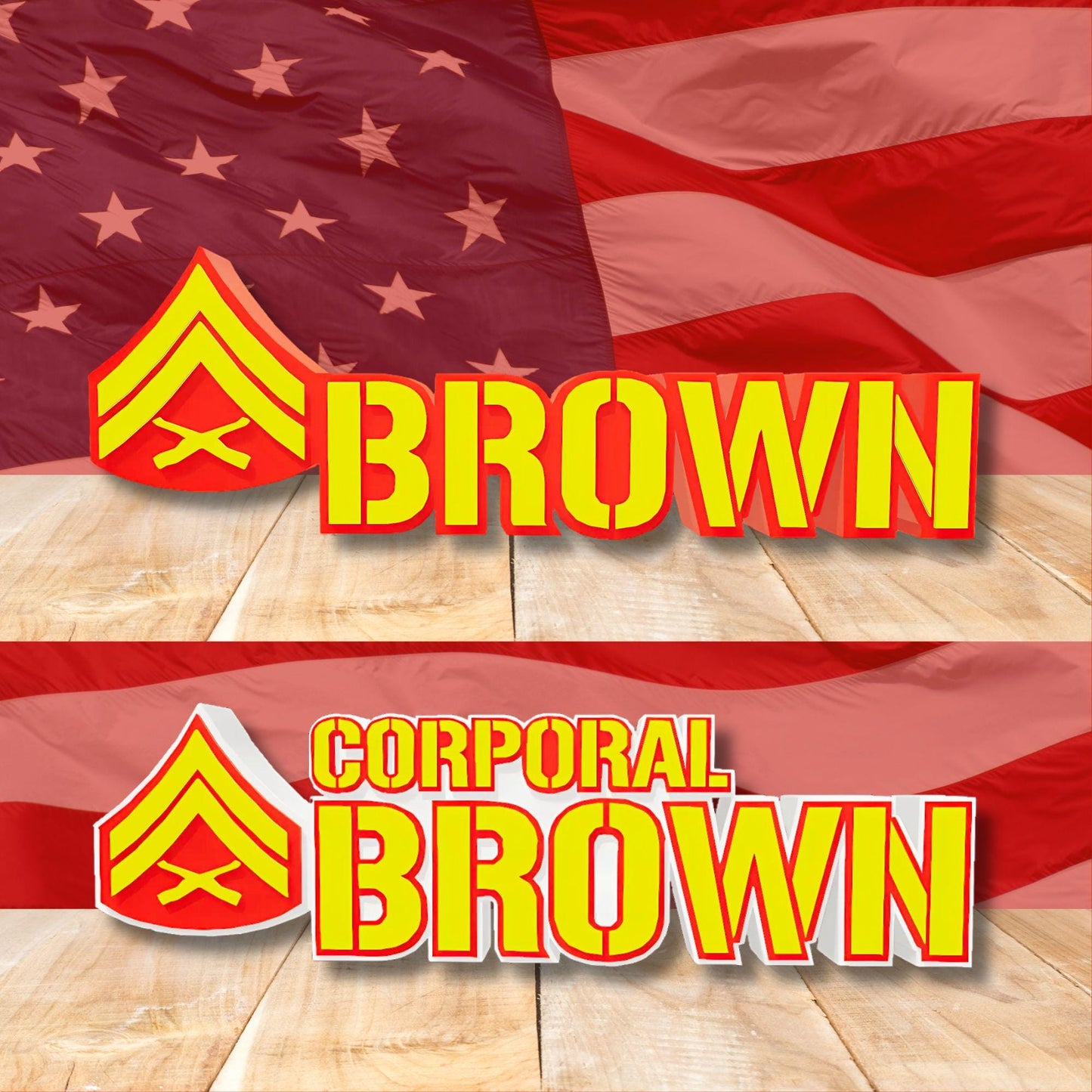 Personalized Corporal Rank Plaque, Marine Corps Promotion Gift, Cpl Desk Name Plate