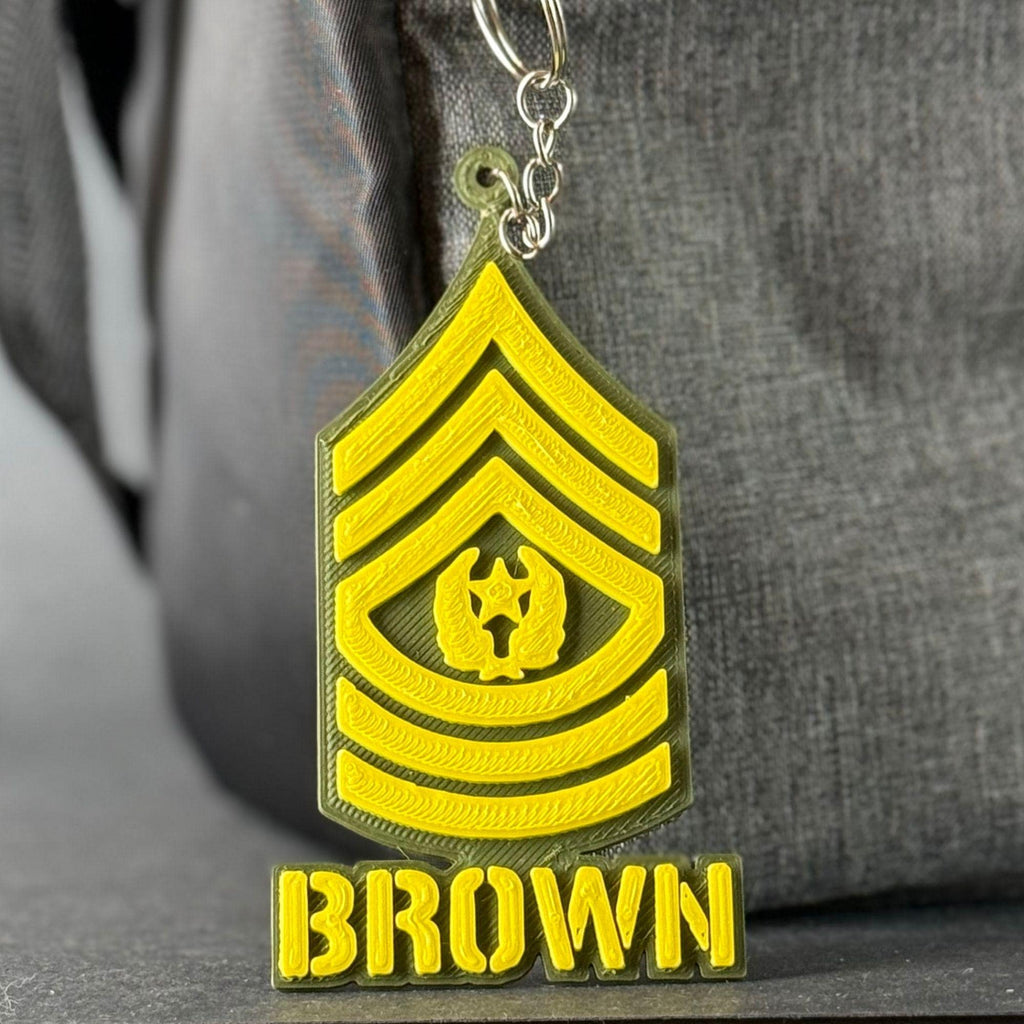 Personalized Command Sergeant Major Keychain